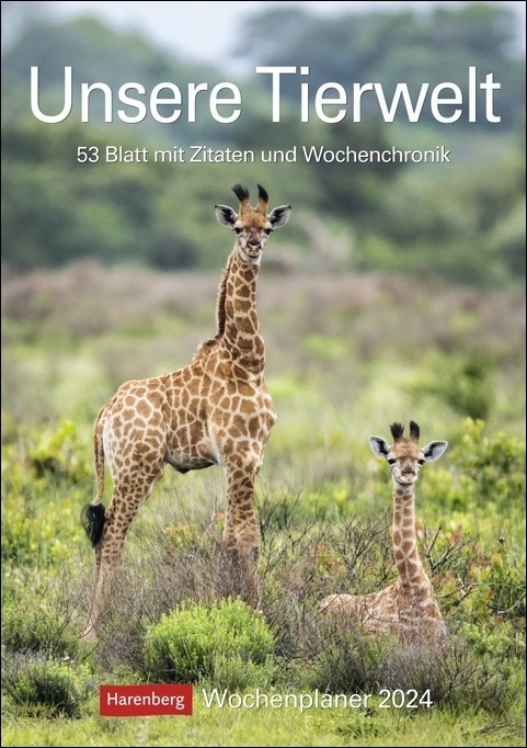 Cover: 9783840032479 | Unsere Tierwelt Wochenplaner 2024. Praktisch und informativ:...