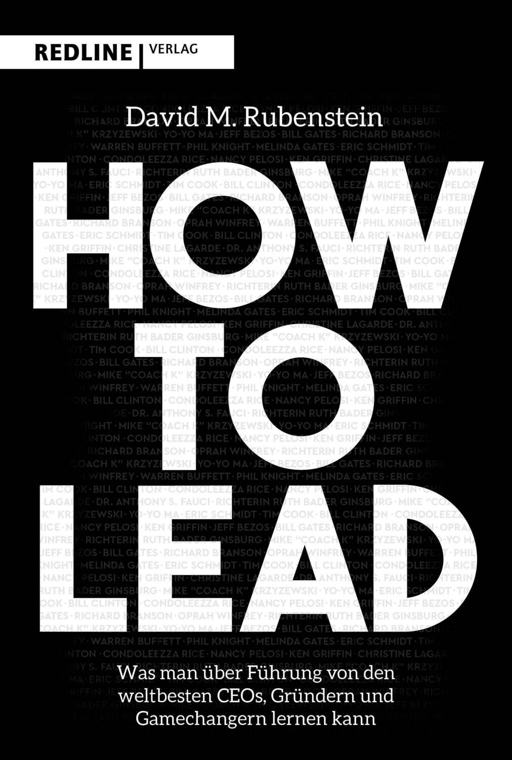Cover: 9783868818475 | How to lead | David Rubenstein | Buch | 512 S. | Deutsch | 2021