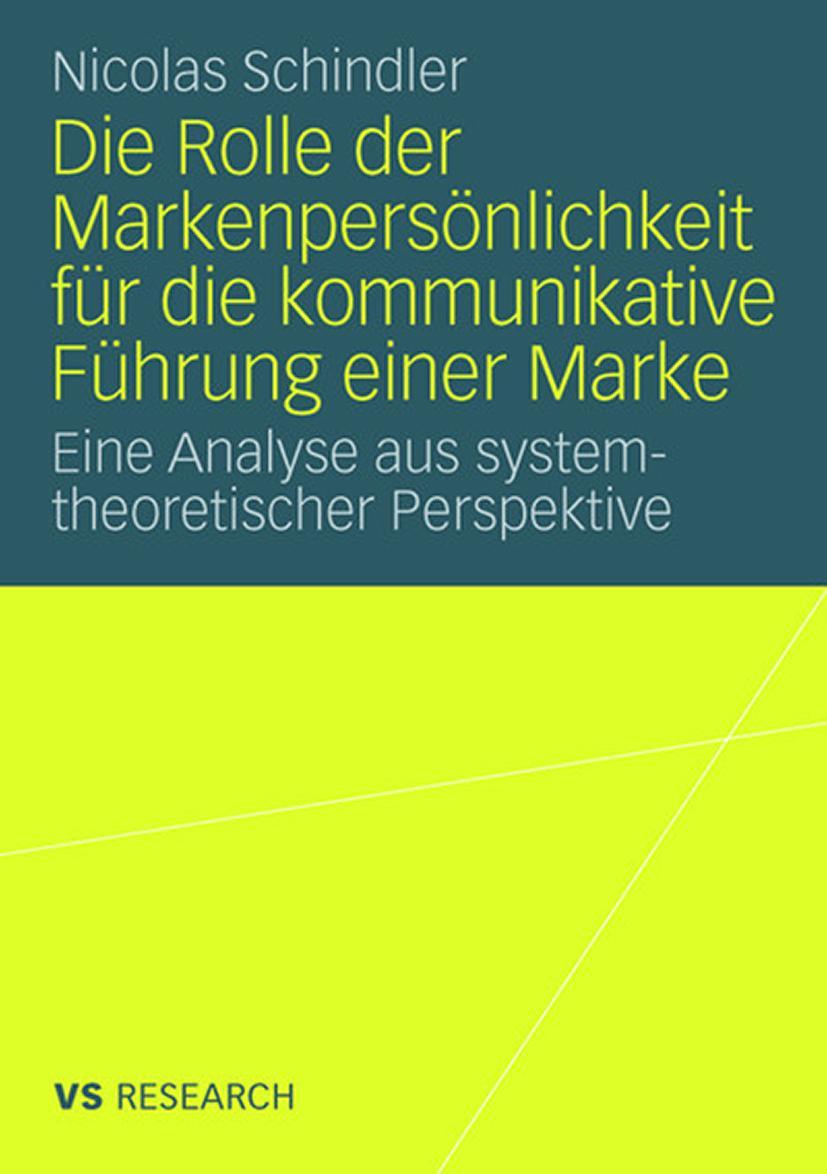 Cover: 9783531158815 | Die Rolle der Markenpersönlichkeit für die kommunikative Führung...