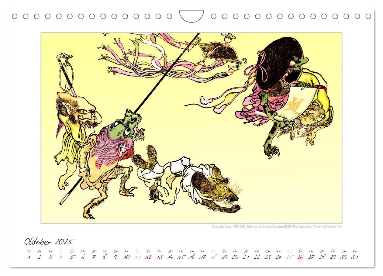 Bild: 9783383846045 | Kawanabe Kyosai: Einhundert Dämonen (Wandkalender 2025 DIN A4...