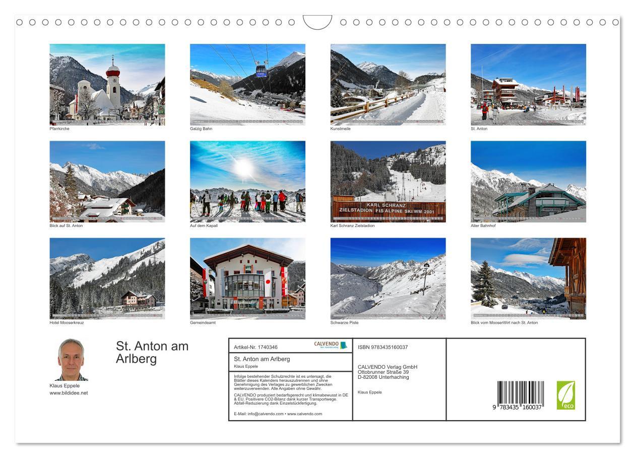 Bild: 9783435160037 | St. Anton am Arlberg (Wandkalender 2025 DIN A3 quer), CALVENDO...