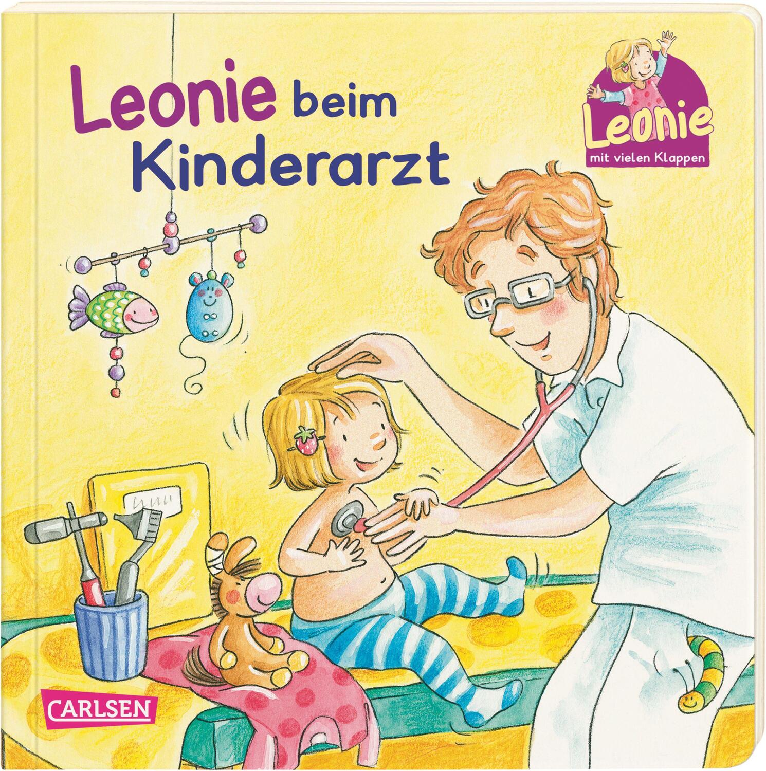 Cover: 9783551170378 | Leonie beim Kinderarzt | Pappbilderbuch mit Klappen | Sandra Grimm