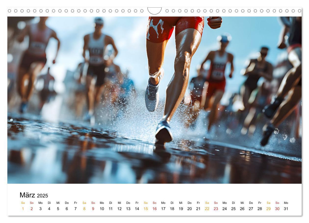 Bild: 9783457226391 | Triathlon Power (Wandkalender 2025 DIN A3 quer), CALVENDO...