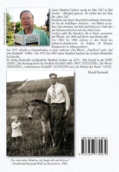 Rückseite: 9783867770439 | Das alte Eichsfeld | Menschen und Tradition 1890-1990 | Lückert | Buch