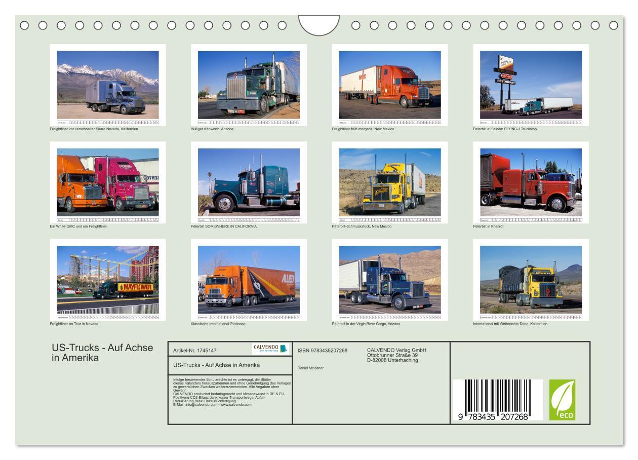 Bild: 9783435207268 | US-Trucks - Auf Achse in Amerika (Wandkalender 2025 DIN A4 quer),...