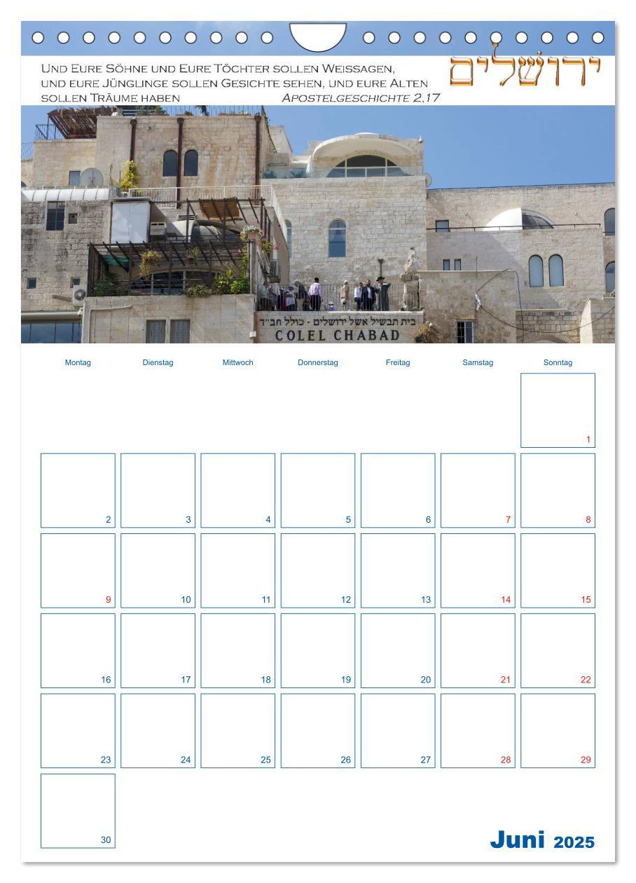 Bild: 9783457026823 | Jerusalem Kalender mit Bibelworten und Planer! (Wandkalender 2025...