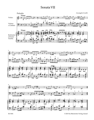 Bild: 9790006535125 | Sonaten für Violine und Basso continuo Opus V. Bd.2 | Sonaten 7-12