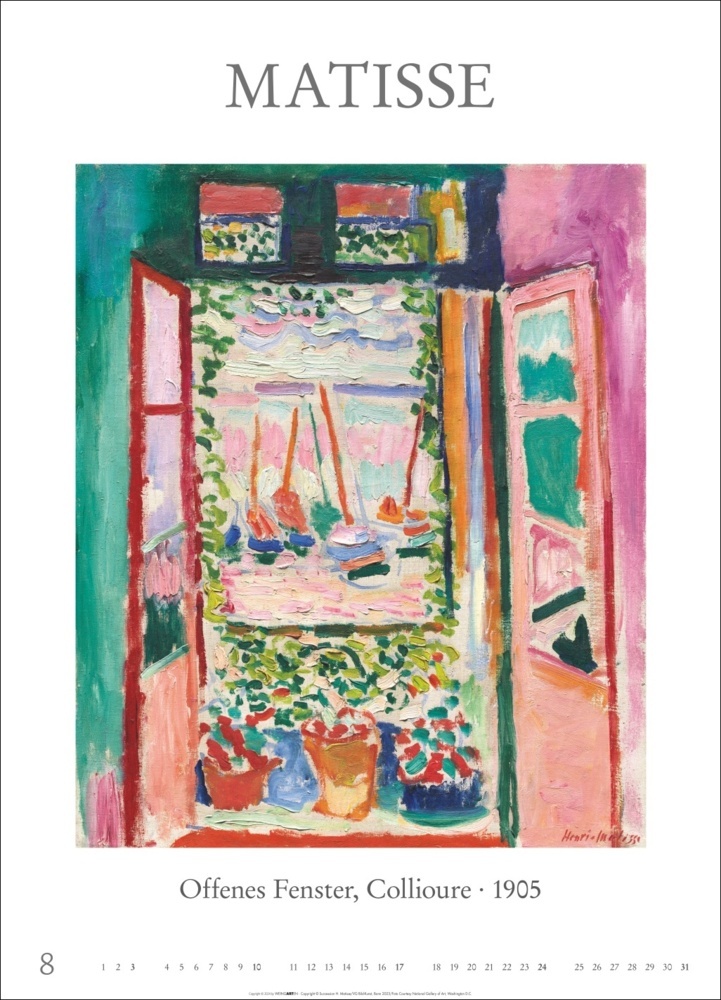 Bild: 9783839901502 | Poster Art Kalender 2025 - Monet Van Gogh Matisse Kandinsky | Kalender