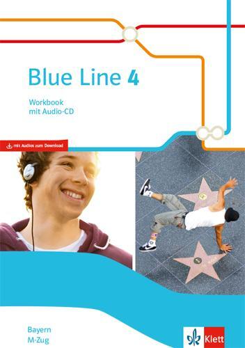 Cover: 9783125483644 | Blue Line 4 M-Zug. Workbook mit Audios Klasse 8. Ausgabe Bayern | 2020