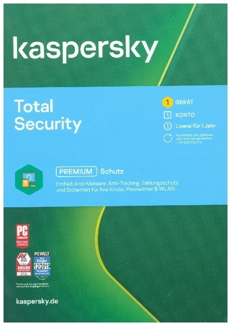 Cover: 5056244907389 | Kaspersky Total Security 1 Gerät, Code in a Box | MP3 | 2020