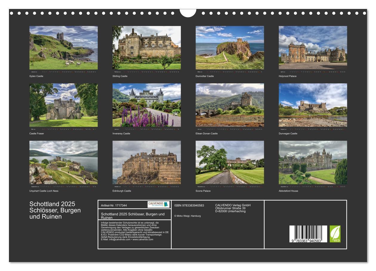 Bild: 9783383940583 | Schottland 2025 Schlösser, Burgen und Ruinen (Wandkalender 2025 DIN...