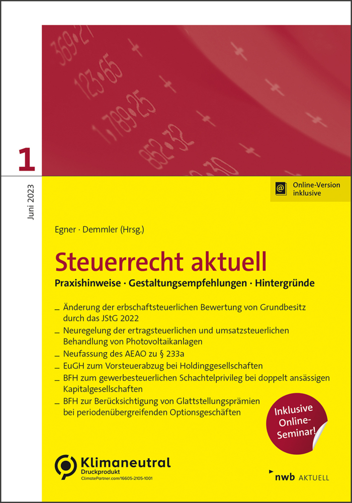 Cover: 9783482684111 | NWB Steuerrecht aktuell 1/2023 | Iring Christopeit (u. a.) | Bundle