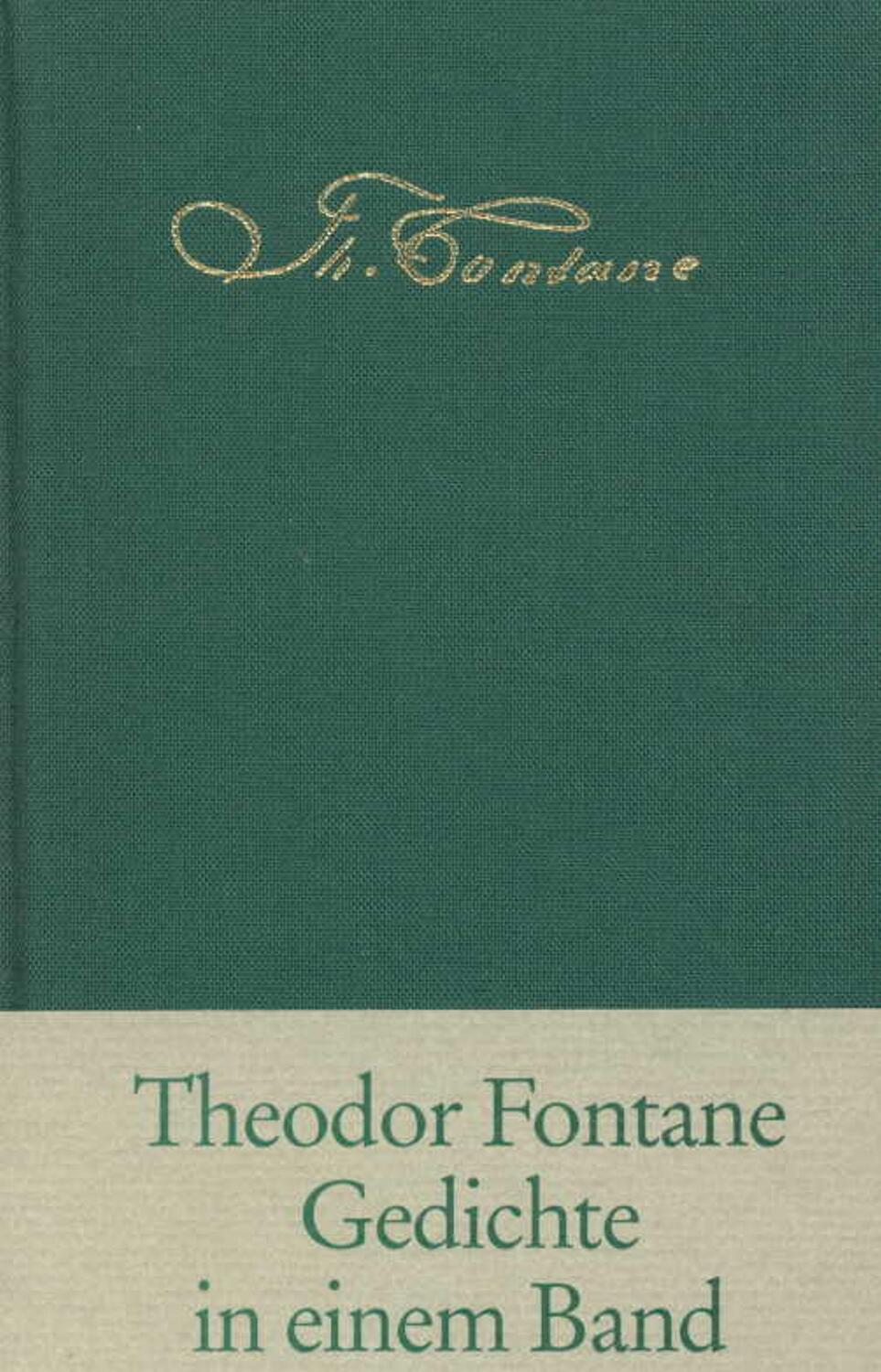 Cover: 9783458169024 | Gedichte in einem Band | Theodor Fontane | Buch | Deutsch | 1998