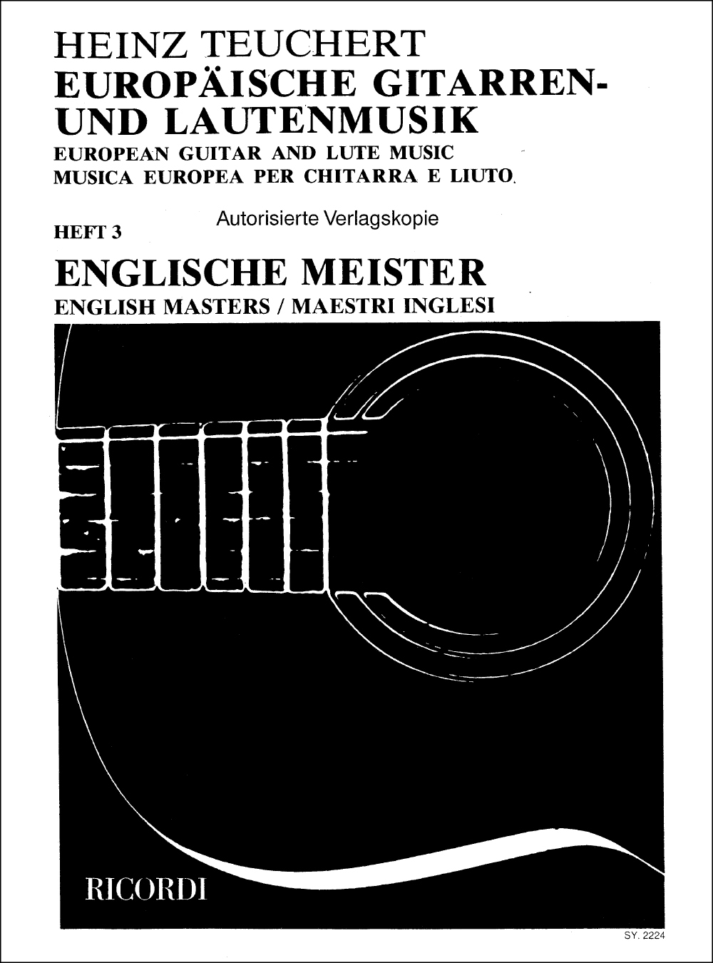 Cover: 9790204222247 | Europäische Gitarren- und Lautenmeister Band 3 Englische Meister...