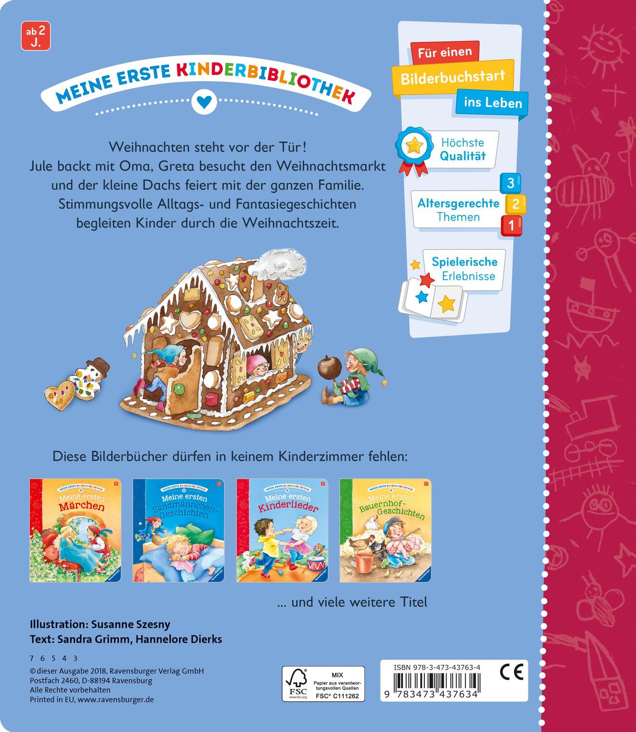 Rückseite: 9783473437634 | Meine ersten Weihnachts-Geschichten | Hannelore Dierks (u. a.) | Buch