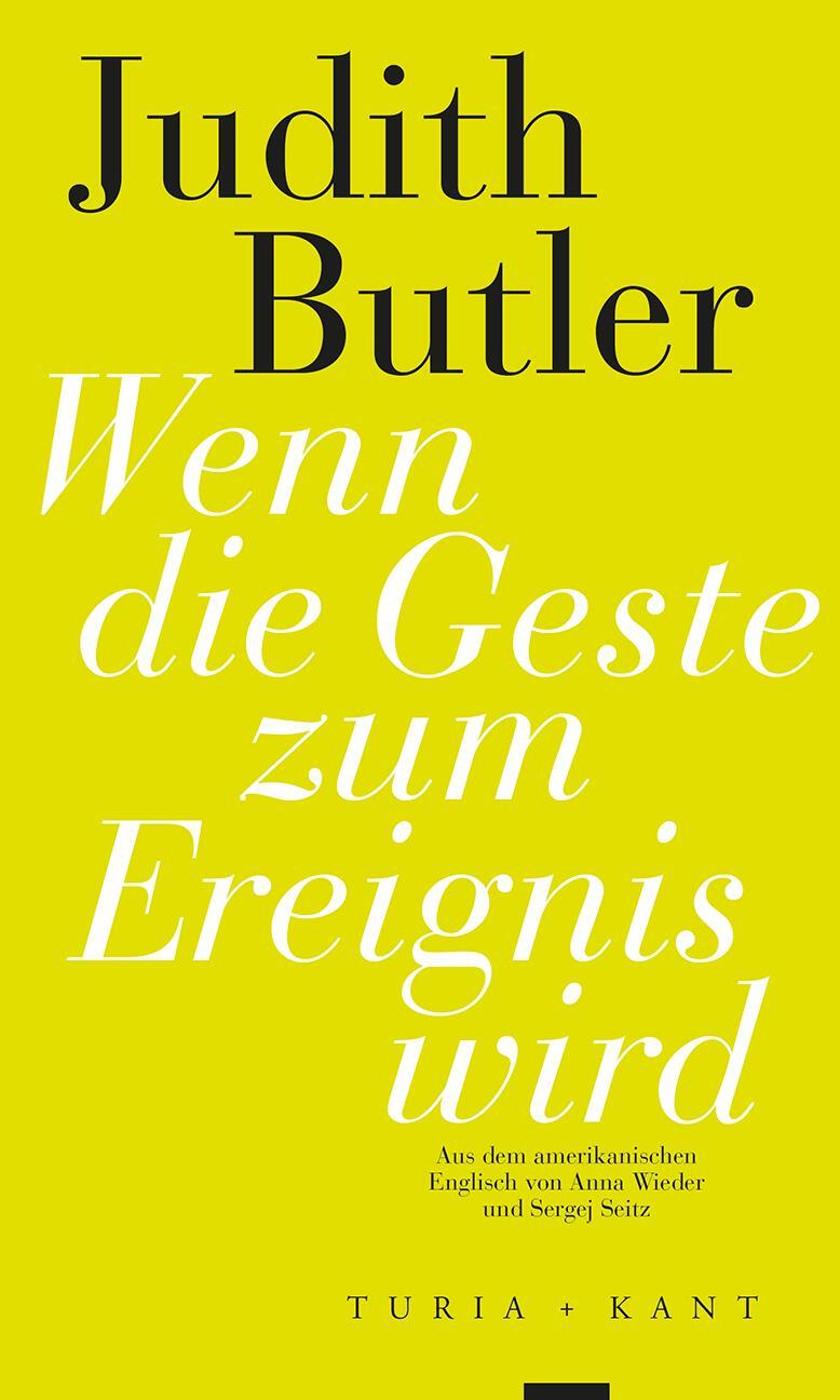 Cover: 9783851329278 | Wenn die Geste zum Ereignis wird | Judith Butler | Taschenbuch | 2019
