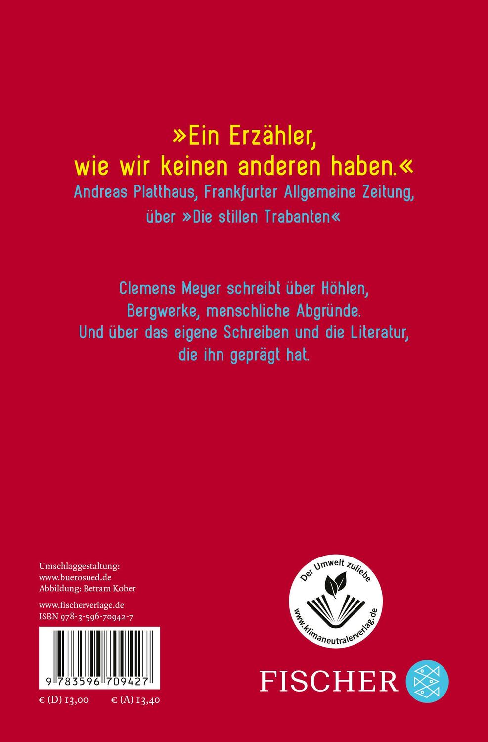Rückseite: 9783596709427 | Stäube | Drei Erzählungen und ein Nachsatz | Clemens Meyer | Buch