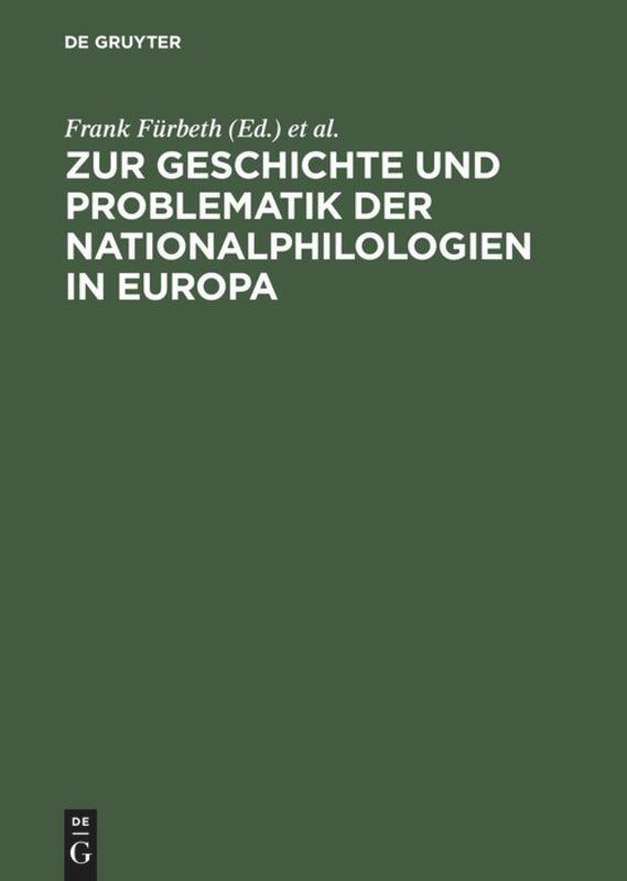 Cover: 9783484107786 | Zur Geschichte und Problematik der Nationalphilologien in Europa | XIV