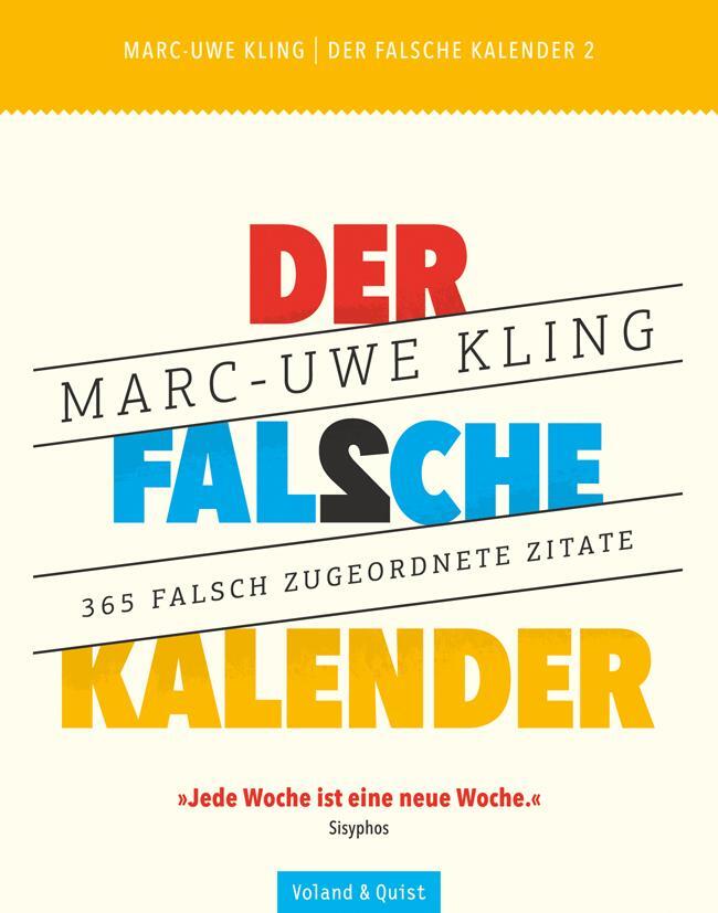 Cover: 9783863912192 | Der falsche Kalender 2 | Marc-Uwe Kling | Kalender | Deutsch
