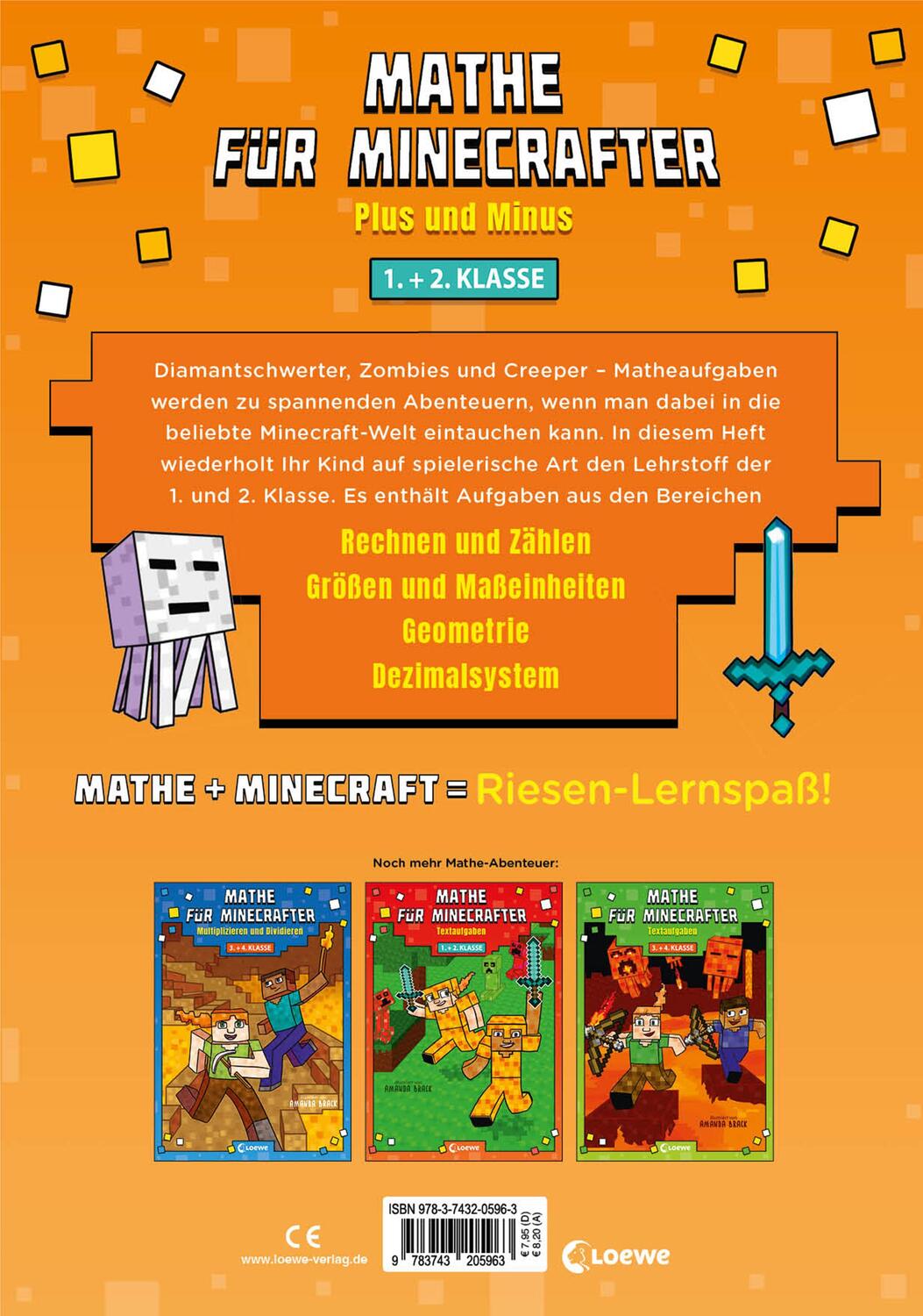 Rückseite: 9783743205963 | Mathe für Minecrafter - Plus und Minus | Taschenbuch | Deutsch | 2020