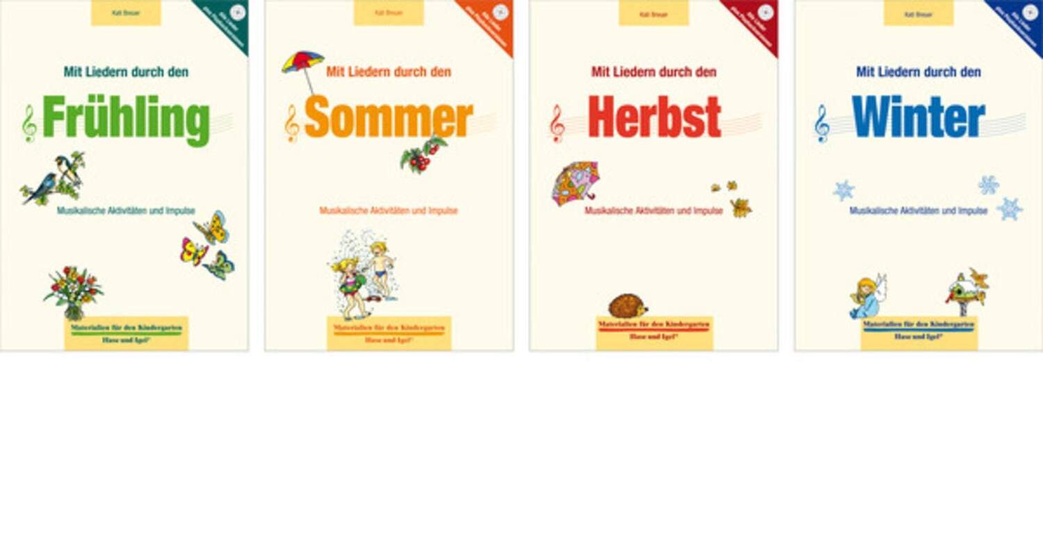 Cover: 9783867609197 | Super-Paket Mit Liedern durch die Jahreszeiten, 4 Bde. | Kati Breuer