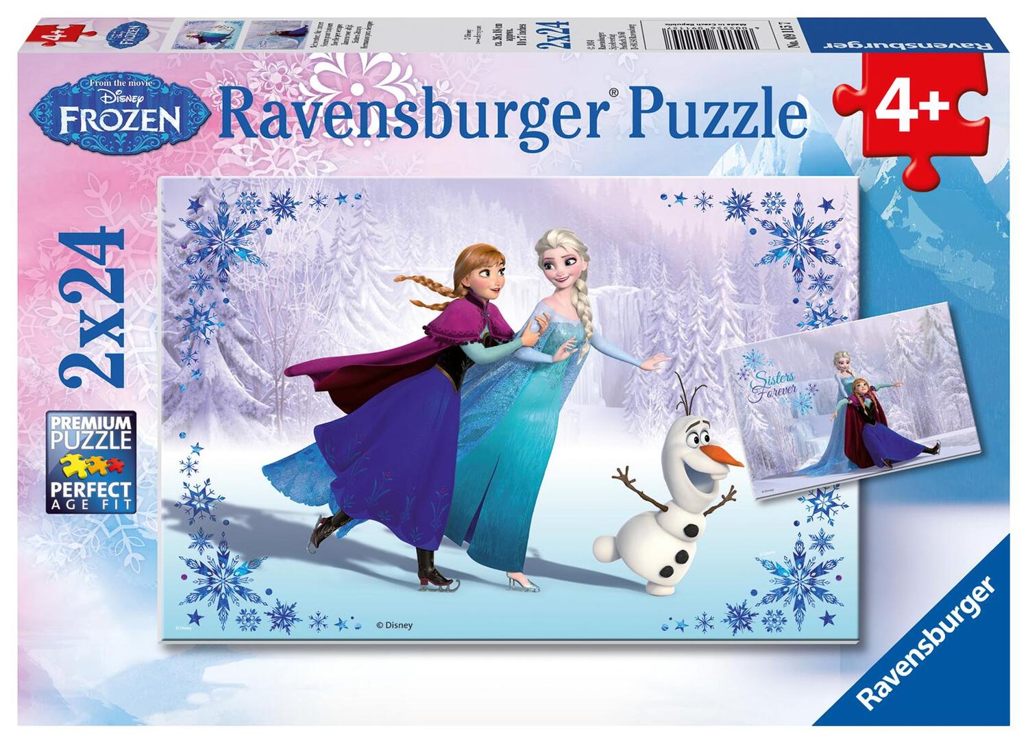 Cover: 4005556091157 | Disney Frozen: Schwestern für immer. Puzzle 2 x 24 Teile | Spiel