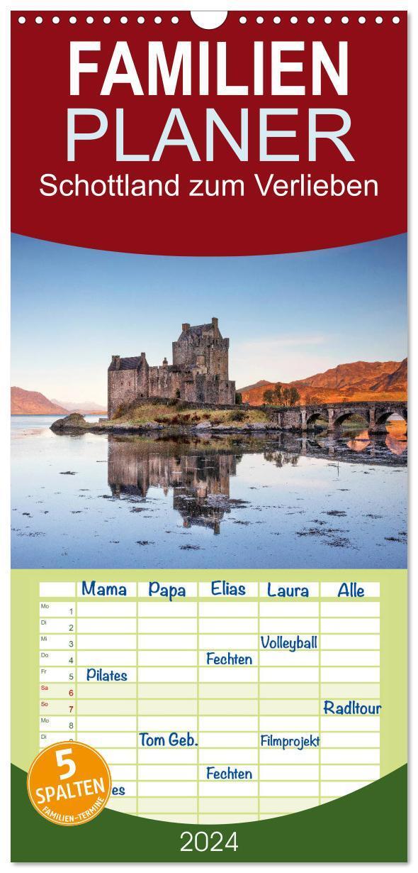 Cover: 9783383007309 | Familienplaner 2024 - Schottland zum Verlieben mit 5 Spalten...