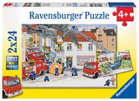 Cover: 4005556088515 | Bei der Feuerwehr. Puzzle 2 x 24 Teile | Spiel | 08851 | Deutsch