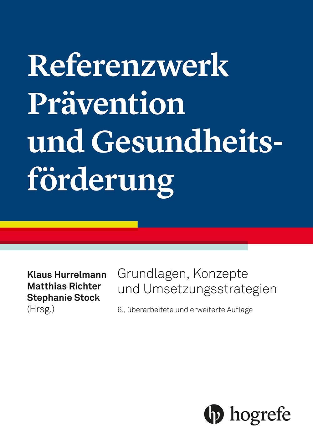 Cover: 9783456863504 | Referenzwerk Prävention und Gesundheitsförderung | Hurrelmann (u. a.)