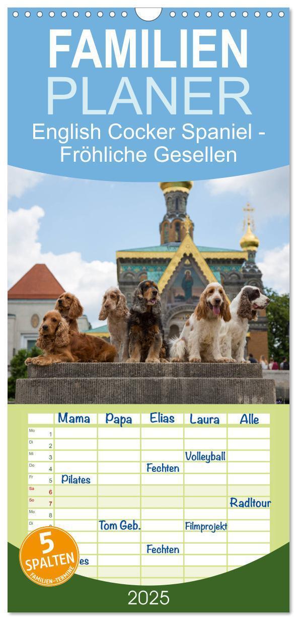 Cover: 9783457121726 | Familienplaner 2025 - English Cocker Spaniel - Fröhliche Gesellen...