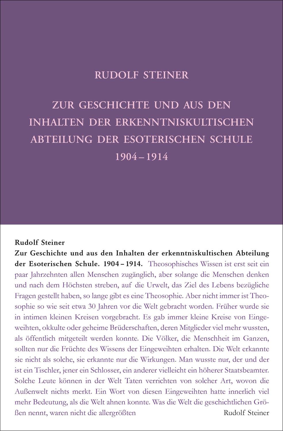 Cover: 9783727426513 | Zur Geschichte und aus den Inhalten der erkenntniskultischen...