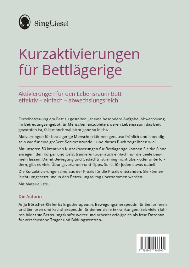 Rückseite: 9783948106690 | Kurzaktivierungen für Bettlägerige | Anja Böttcher-Kiefer | Buch