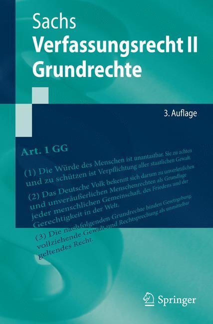 Cover: 9783662503638 | Verfassungsrecht II - Grundrechte | Michael Sachs | Taschenbuch | 2016