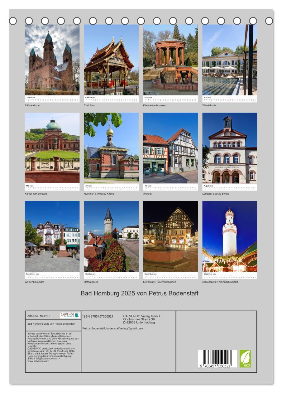 Bild: 9783457050521 | Bad Homburg 2025 von Petrus Bodenstaff (Tischkalender 2025 DIN A5...