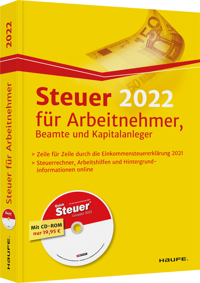 Cover: 9783648153949 | Steuer 2022 für Arbeitnehmer, Beamte und Kapitalanleger - inkl. CD-ROM