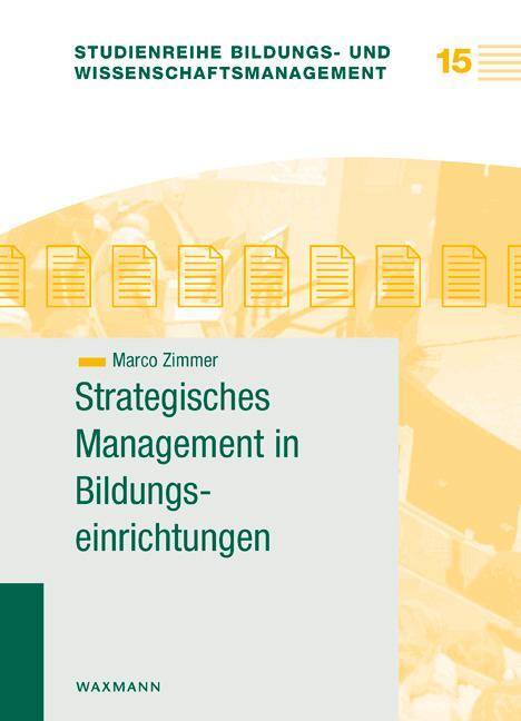 Cover: 9783830918592 | Strategisches Management in Bildungseinrichtungen | Marco Zimmer