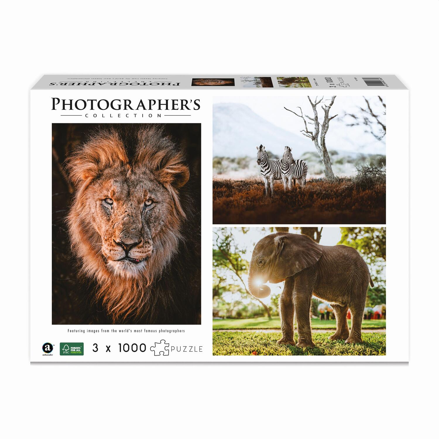 Cover: 4897049307896 | AMBASSADOR - Wildtiere Afrika 3x1000 Teile (Donal Boyd) | Donal Boyd