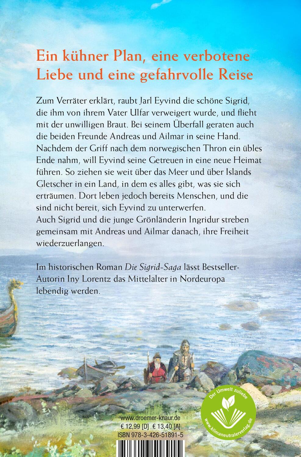 Rückseite: 9783426518915 | Die Saga von Vinland | Historischer Roman | Iny Lorentz | Taschenbuch