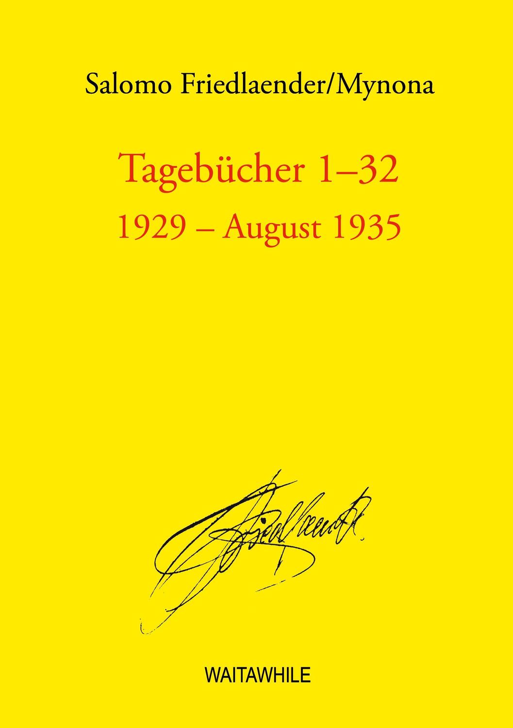 Cover: 9783756273867 | Tagebücher 1-32 | 1929 - August 1935 | Salomo Friedlaender | Buch