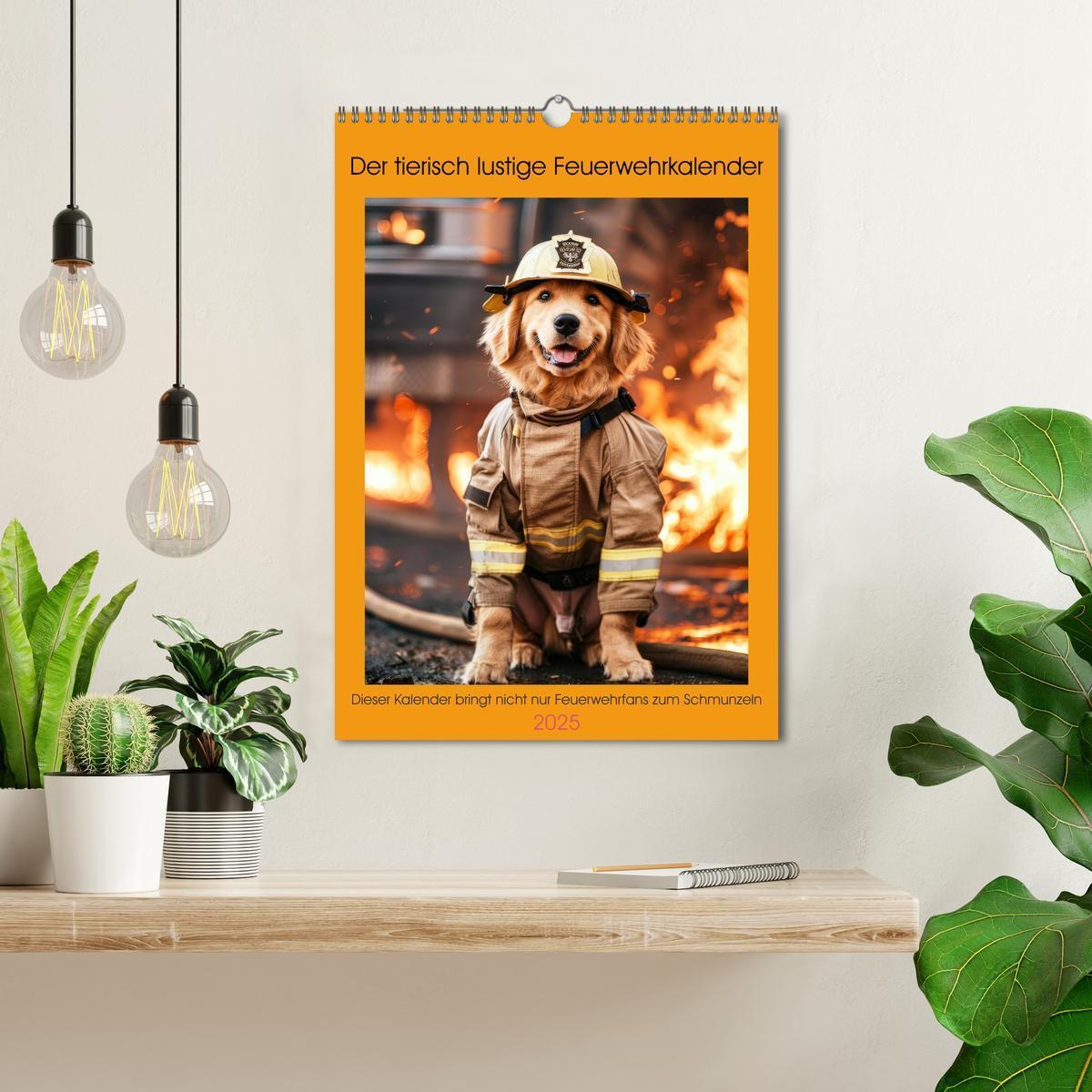 Bild: 9783435697564 | Der tierisch lustige Feuerwehrkalender (Wandkalender 2025 DIN A3...