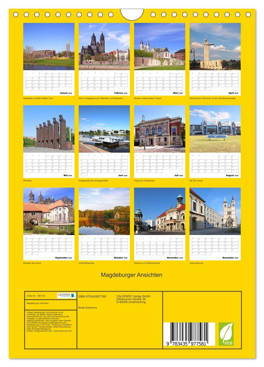 Bild: 9783435977581 | Magdeburger Ansichten (Wandkalender 2025 DIN A4 hoch), CALVENDO...