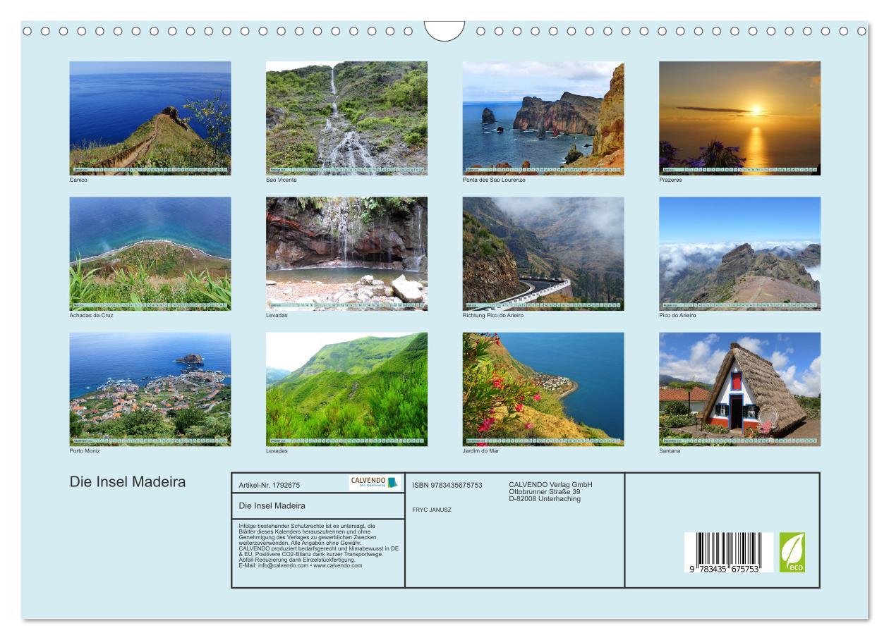 Bild: 9783435675753 | Die Insel Madeira (Wandkalender 2025 DIN A3 quer), CALVENDO...