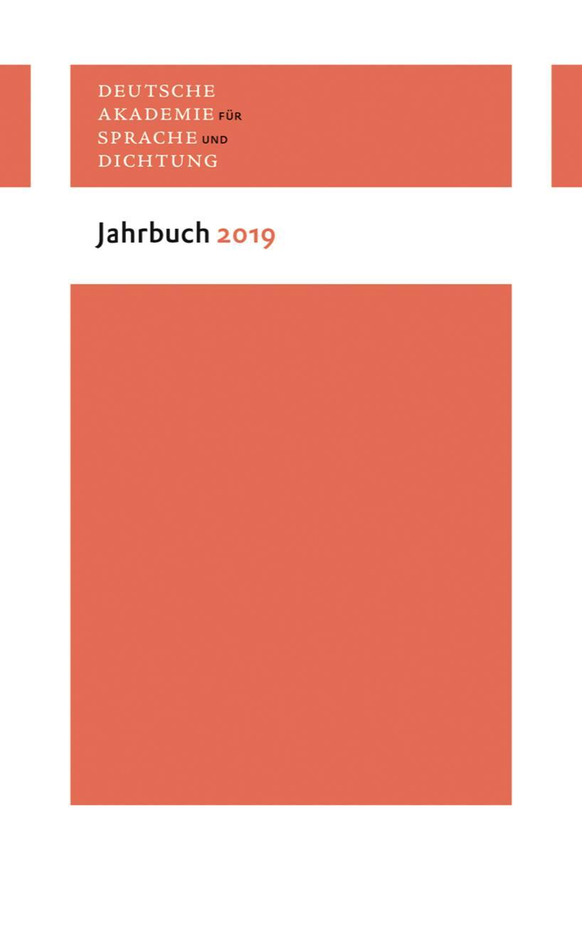 Cover: 9783835338531 | Deutsche Akademie für Sprache und Dichtung zu Darmstadt. Jahrbuch 2019