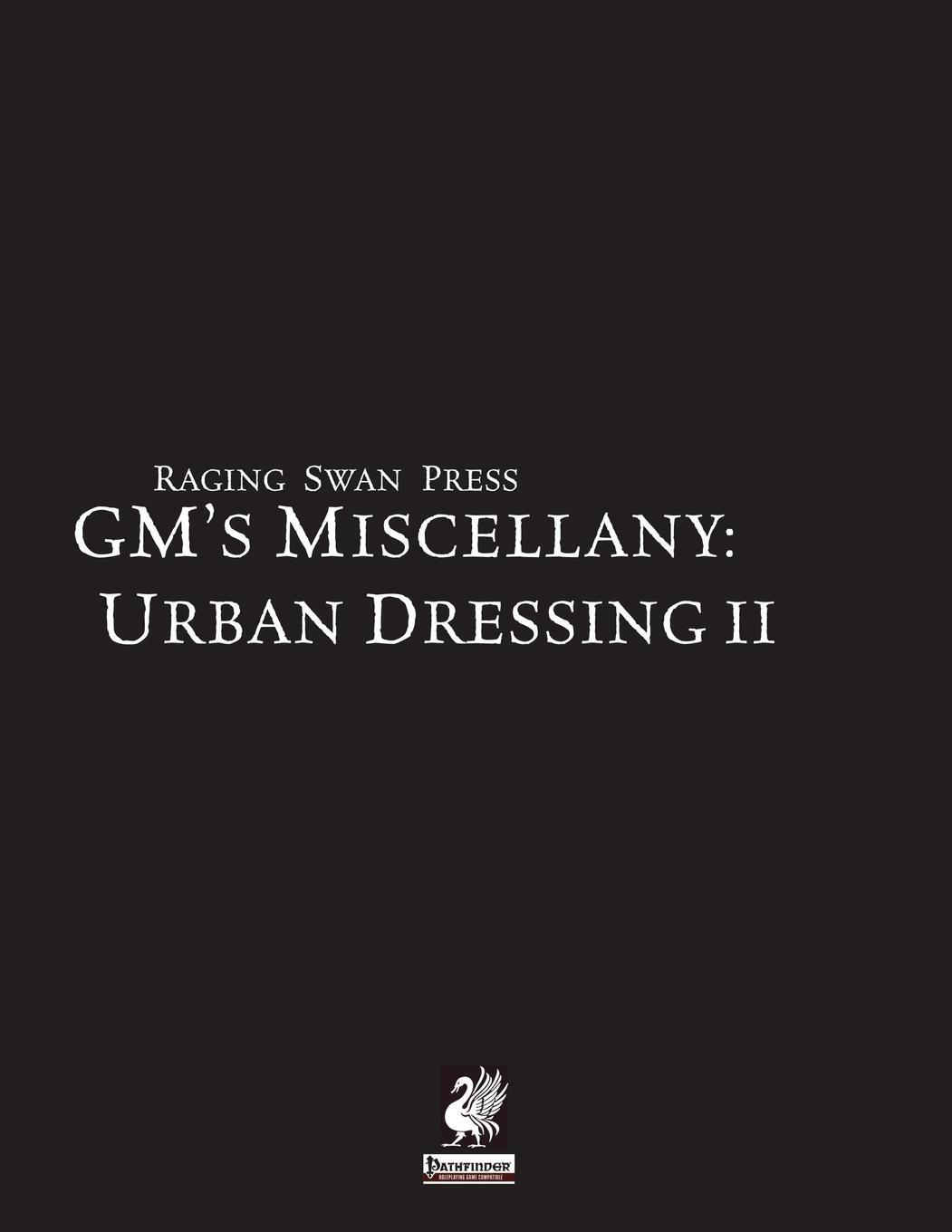 Cover: 9780993108259 | Raging Swan's GM's Miscellany | Urban Dressing II | Josh Vogt | Buch