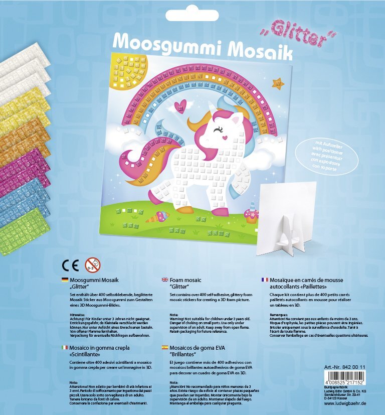 Cover: 4008525217152 | URSUS Kinder-Bastelsets Moosgummi Mosaiken Glitter Einhorn,...