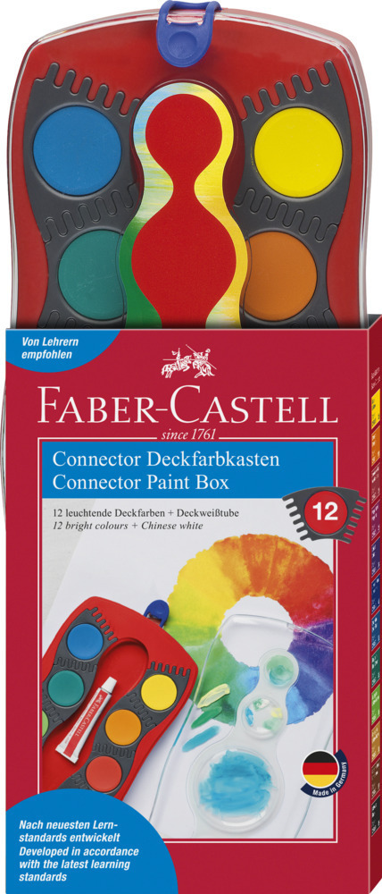 Cover: 4005401250302 | Faber-Castell Farbkasten Connector 12 Farben rot | Stück | 2016