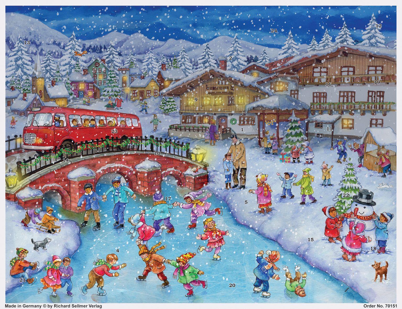 Cover: 4025985701519 | Adventskalender "Spiel und Spass im Schnee" | Papier-Adventskalender