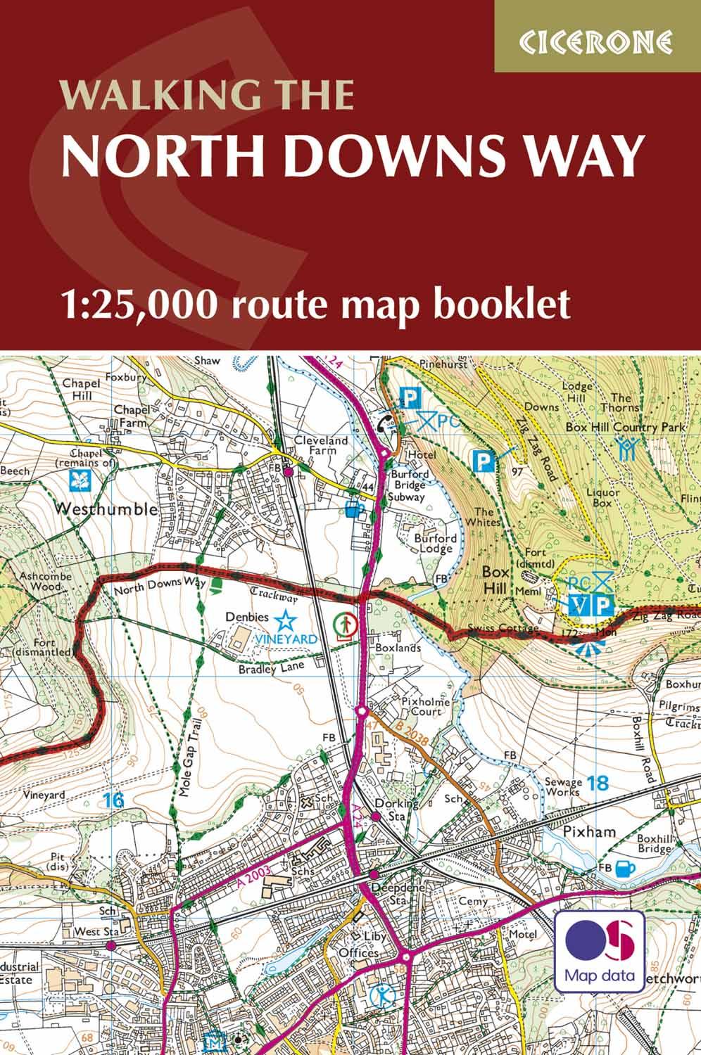 Cover: 9781852849559 | North Downs Way Map Booklet | Kev Reynolds | Taschenbuch | Englisch