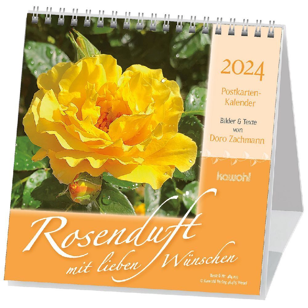 Cover: 9783754815946 | Rosenduft mit lieben Wünschen 2024 | Rosen-Postkarten-Kalender | 13 S.