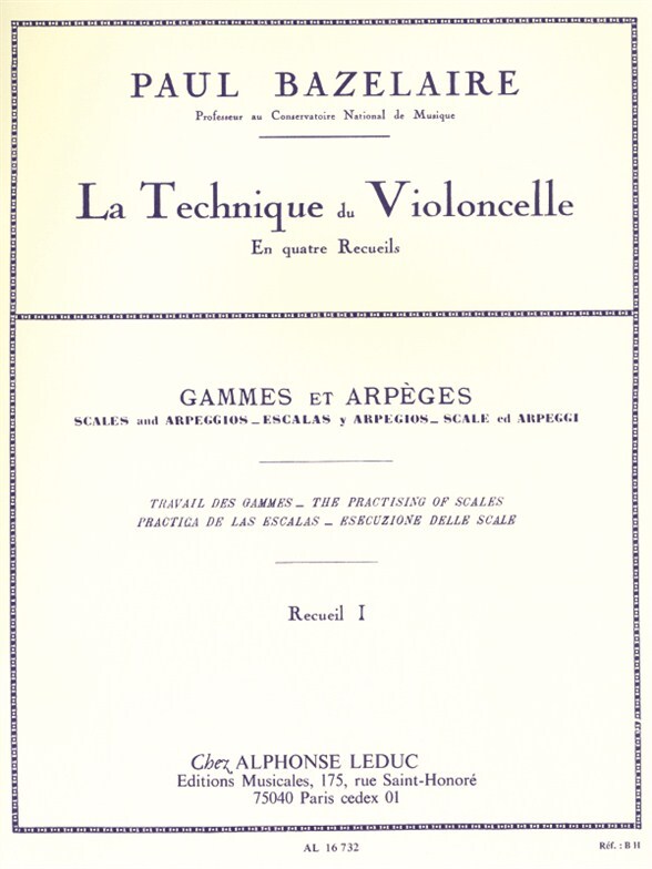 Cover: 9790046167324 | Cello Method - Scales And Arpeggios, Volume 1 | Paul Bazelaire | Buch